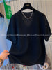 Plus Size Women's Summer Casual Knitted Relaxed Fit T-Shirt Fits 331 lb