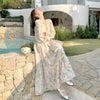 Women's Floral Long Dress, Flowy Full Skirt Dress for Spring Styling