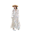 Women's Floral Long Dress, Flowy Full Skirt Dress for Spring Styling
