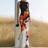 Women's Floral Bodycon Dress, Round Neck Long Sleeve Fitted Dress for Fall Winter