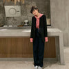 Women's Regular Fit Two Button Polyester Solid Color Suit Collar Long Sleeve Pocket Blazer for Office in Spring in Khaki