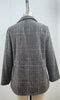Women's Houndstooth Blazer, Notched Lapels, Long Sleeves and Button Front