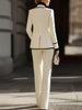 Women's Imitation Cotton Color Splice Casual Pants with Western Style Design for Spring Everyday Wear