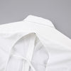 Women's Loose Fit Single Breasted Polyester Spandex Blend Solid Color Lapel Long Sleeve Cardigan Style Blazer for Spring in White