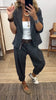 Women's Korean Style Solid Color Casual Office Suit Set for Spring Work Office Wear