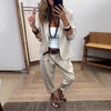 Women's Korean Style Solid Color Casual Office Suit Set for Spring in What About Drikong