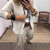 Women's Korean Style Solid Color Casual Office Suit Set for Spring in What About Drikong