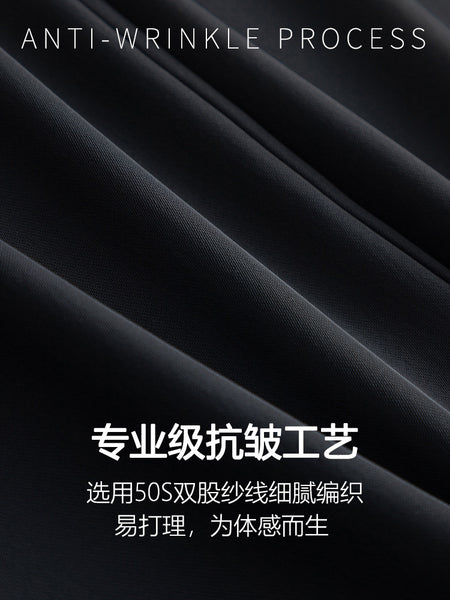 Women's Lightweight Chiffon Straight Leg Casual Pants with Drapey Flow for Spring Summer in Black