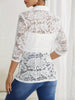 Women's Regular Fit Polyester Solid Color Suit Collar One Button Elegant Jacket for Autumn in White