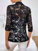 Women's Regular Fit Polyester Solid Color Suit Collar One Button Elegant Jacket for Autumn in White