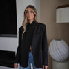 Women's Regular Fit Single Breasted Polyester Solid Color Suit Collar Socialite Style Blazer for Spring in Casual Elegance