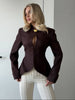 Women's Slim Fit Polyester Solid Color Stand Collar Single Row Multiple Buckles Office Blazer for Summer in Black