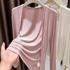 Women's Loose Fit Viscose Solid Color Round Neckline Sleeveless Sun Protection Dress No Buckle for Autumn