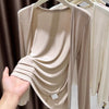 Women's Loose Fit Viscose Solid Color Round Neckline Sleeveless Sun Protection Dress No Buckle for Autumn