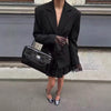 Women's Regular Fit Single Breasted Polyester Solid Color Suit Collar Blazer for Office Style in Spring White