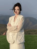 Women's Loose Fit Lightweight Polyester Solid Color Long Sleeve Open Front Jacket for Summer Office OL Style in Black