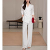 Women's Plus Size Lightweight Polyester Two Piece Suit Set with Blazer and Skirt for Autumn in Stylish Fashion Design