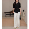 Women's Plus Size Lightweight Polyester Two Piece Suit Set with Blazer and Skirt for Autumn in Stylish Fashion Design