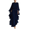 Women's Chiffon Solid Color Casual Pants for Spring in Blue