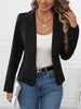 Women's Regular Fit One Button Polyester Solid Color Lapel Collar Casual Blazer for Work Office in Pink