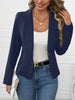 Women's Regular Fit One Button Polyester Solid Color Lapel Collar Casual Blazer for Work Office in Pink