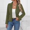 Women's Regular Fit One Button Polyester Solid Color Lapel Collar Casual Blazer for Work Office in Pink