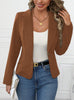 Women's Regular Fit One Button Polyester Solid Color Lapel Collar Casual Blazer for Work Office in Pink