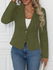 Women's Regular Fit One Button Polyester Solid Color Lapel Collar Casual Blazer for Work Office in Pink
