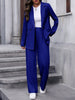 Women's Polyester Blazer for Office Work Commute in Blue for Summer