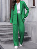 Women's Polyester Blazer for Office Work Commute in Blue for Summer