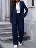 Women's Polyester Blazer for Office Work Commute in Blue for Summer