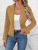 Women's Slim Fit Polyester Solid Color Suit Collar One Button Western Style Jacket for Summer in Red Pink