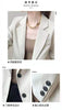 Women's Brown Blazer, Notched Lapels, Two-Button Front and Long Sleeves