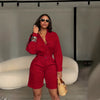 Women's Summer Polyester Solid Color Casual Office Pants for Office in White Red Yellow Blue