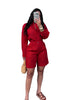 Women's Summer Polyester Solid Color Casual Office Pants for Office in White Red Yellow Blue