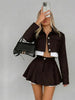 Women's Casual Style Solid Color Polyester Pants for Spring Everyday Wear in Brown Yellow