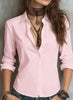 Women's Loose Fit Polyester Color Block Lapel Single Row Buckle Closure Long Sleeve Solid Color Blazer for Office Work in Spring