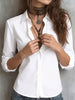 Women's Loose Fit Polyester Color Block Lapel Single Row Buckle Closure Long Sleeve Solid Color Blazer for Office Work in Spring