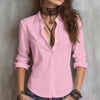 Women's Loose Fit Polyester Color Block Lapel Single Row Buckle Closure Long Sleeve Solid Color Blazer for Office Work in Spring