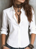 Women's Loose Fit Polyester Color Block Lapel Single Row Buckle Closure Long Sleeve Solid Color Blazer for Office Work in Spring