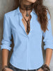 Women's Loose Fit Polyester Color Block Lapel Single Row Buckle Closure Long Sleeve Solid Color Blazer for Office Work in Spring