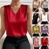 Women's Loose Fit Polyester Solid Color Pullover Style Vest for Spring Casual Office Work in White Purple