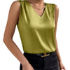 Women's Loose Fit Polyester Solid Color Pullover Style Vest for Spring Casual Office Work in White Purple