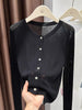 Women's Straight Fit Knitted Round Neckline Single Breasted Shoulder Strap Cardigan with Lightweight Feel for Summer in Pink White Blue