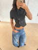 Women's Slim Fit Double Breasted Polyester Solid Color Blazer with Lapel for Summer Casual Office Wear