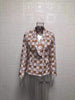 Women's Plaid Blazer, Lapel Collar, Long Sleeves and Button-Front Design