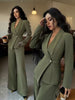 Women's Polyester Casual Wide Leg Pants Summer Sophisticated Style Elegant Long Trousers for Women