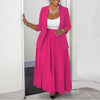 Women's Sophisticated Style Sheep Wool Suit Set Casual Work Two Piece Skirt Outfit for Autumn in Blue Purple White