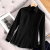 Women's Single-Breasted Polyester Solid Color Polo Collar Long Sleeve Cardigan Style Blazer for Work and Interviews