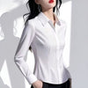 Women's Single-Breasted Polyester Solid Color Polo Collar Long Sleeve Cardigan Style Blazer for Work and Interviews
